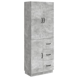 vidaXL Juego De Armarios 2 Uds. Gris Hormig&oacute;n Madera De Ingenier&iacute;a Vidaxl