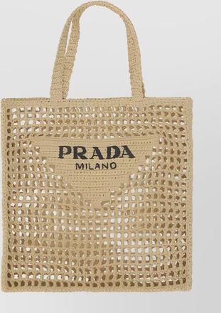 Prada crochet shoulder bag dual handles