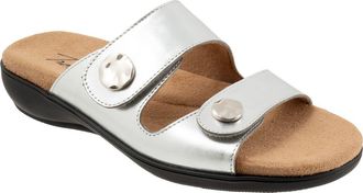 Trotters Ruthie Stitch Slide Sandal in Silver at Nordstrom, Size 10.5