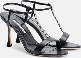 Manolo Blahnik Imbosan leather sandals