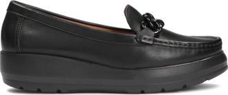 Kazar Leren schoenen met een verhoogde zool - Dames - Loafers - Zwart - 37 EU - Leer - Schoenen