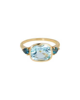 Tiramisu 14K Plated 3.92 Ct. Tw. Sky Blue Topaz, London Blue Topaz Ring
