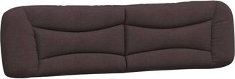 vidaXL Cabecero De Cama Acolchado Tela Marr&oacute;n Oscuro 200 Cm Vidaxl