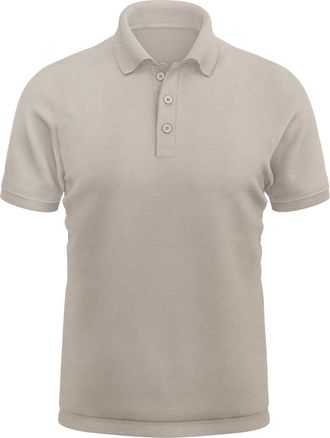 Generic Slim Fit 100% Cotton Pique Polo Shirt for Men Adult, Plain Colour Casual Golf Sports Work Tops - Rs Sports Grey - M