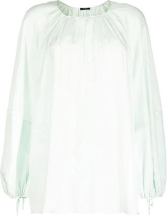 Joseph Casual Beige Zijden Blouse - Dames - Blouses - Groen - L - Overhemden