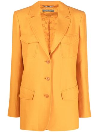 Alberta Ferretti Blazer met enkele rij knopen - Oranje