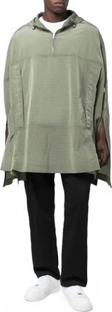 Orlebar Brown Rennick Poncho Hooded Coat In Green