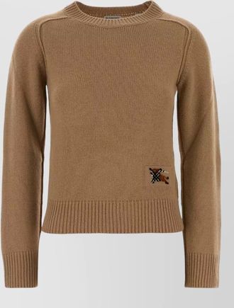 Burberry cashmere wool ribbed crewneck sweater