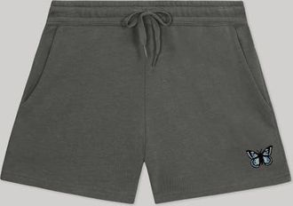Dalix Womens Butterfly Midweight Washed Fleece Shorts in Shadow at Nordstrom, Size Xx-Large
