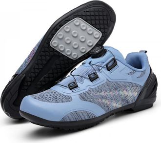 Generic Cycling Shoes Mens Womens Rubber Sole Anti-Slip Bicycle Shoes with Spin Shoestring Breathable Comfortable Flat Sneaker Outdoor Biking Trainers Bike In