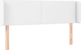 vidaXL Cabecero Con Led Cuero Sint&eacute;tico Blanco 147x16x78/88 Cm Vidaxl