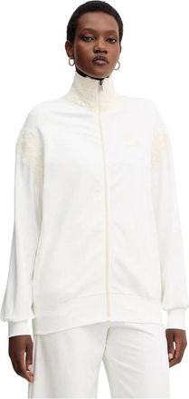 Ermanno Scervino Sweatshirt met kanten details - Dames - Vesten met rits - Wit - XS - Hoodies & sweatvesten