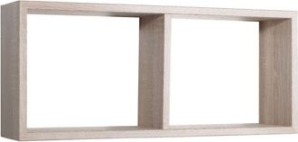 OEM Estante Rectangular De Pared 2 Compartimentos Mod. Morgana Roble Sagerau