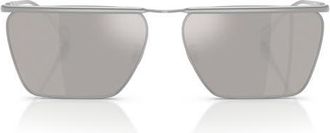Oliver Peoples Jil Sander Edition 2 59mm Sunglasses in Silver /Soft Silver Mirror at Nordstrom