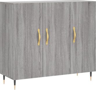 vidaXL Vidaxl - Aparador de madera de ingeniería gris Sonoma 90x34x80 cm