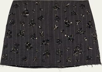 SIMKHAI Blaire Sequined Mini Skirt