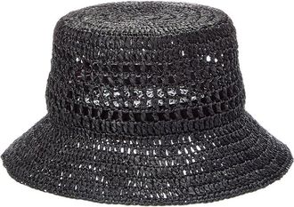 Bruno Magli Crochet Short Brim Bucket Hat