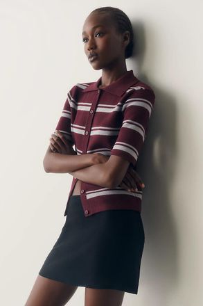Maeve 100% Cotton Polo Sweater