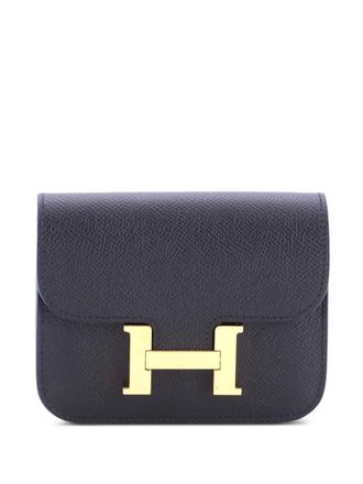 Herm&egrave;s Constance Slim Wallet Epsom small wallets - women - Calf Leather - One Size - Black