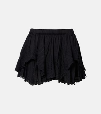 Isabel Marant Layale embroidered cotton shorts