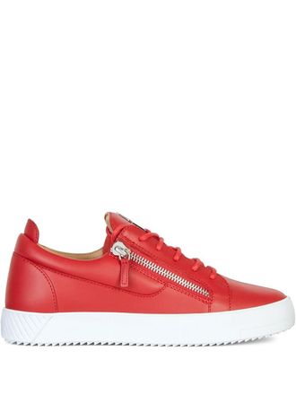 Giuseppe Zanotti Sneakers Frankie con doppia zip - Rosso