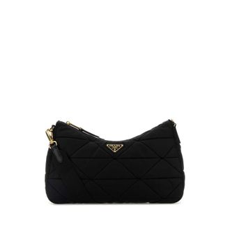 Prada Black Fabric Large Aimee Shoulder Bag