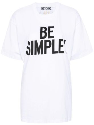 Moschino Katoenen T-shirt met tekst - Wit