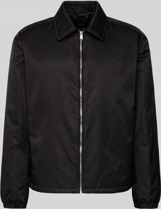 HUGO BOSS Regular Fit Blouson mit Logo-Muster Modell H-CRESTELL in Black, Gr&ouml;&szlig;e 46