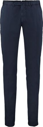THE (ALPHABET) Katoenen Chino Broek met Stretch - Heren - Slim Fit Broeken - Blauw - M - Katoen - Broeken