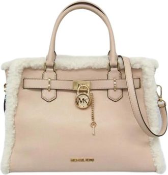 Michael Kors Pre-owned Handbags, female, Beige, Size: ONE SIZE Pre-owned Hamilton satchel bag