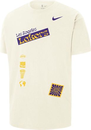 Nike x NBA Los Angeles Lakers City Edition Courtside T-Shirt Beige Purple Yellow FV9274-901