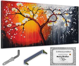 OEM Monica Mirafiori I 100% Pintado A Mano I Cuadro Abstracto Amapola 140x70cm Cuadro Pintado A Mano Cuadro Acr&iacute;lico Cuadro Acr&iacute;lico De Gran Tama&ntilde;o I Arte