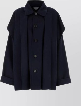Bottega Veneta coat wool blend wide collar
