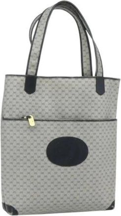 Gucci Pre-owned Vintage Leren Tote Bag - Dames - Vintage Shopper - Grijs - ONE Size - Leer - Vintage