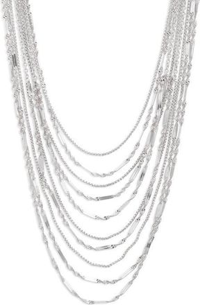 Open Edit Layered Chain Necklace in Silver at Nordstrom