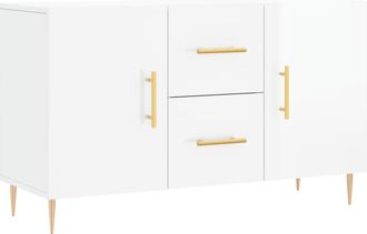 vidaXL Aparador De Madera De Ingenier&iacute;a Blanco Brillante 100x36x60 Cm Vidaxl