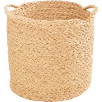 Indego Africa Braided Raffia Planter with Handles in Natural at Nordstrom