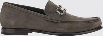 Ferragamo Mocassino Penny in pelle nabuk con logo Gancini metallico