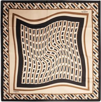 Lancel Foulard con monogramma - Toni neutri