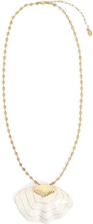 Clare Vivier Clamshell Pendant Necklace in Cream at Nordstrom