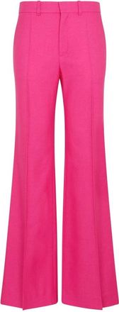 Chlo&eacute; High-rise Wool-blend Pants - Dames - Wijde Broeken - Roze - XS - Wol - Broeken