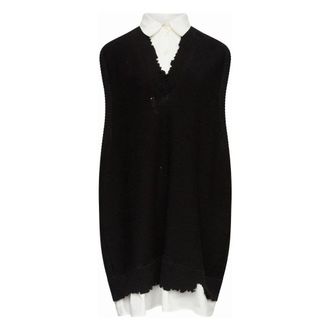 Maison Margiela Short Dresses, female, Black, Size: S V-neck Mini Dress