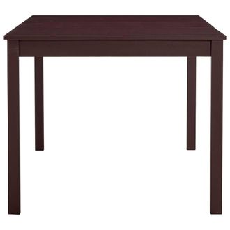Berkfield Home Elegant Dining Table Dark Brown 180x90x73 cm Pinewood | Size: 180 x 90 x 73 cm