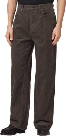 AllSaints Rivet Corduroy Straight Leg Jeans in Dark Brown at Nordstrom, Size 34 X 32