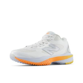 New Balance Mens Freezelx V5 Turf Lacrosse Shoe, White/Ice Blue/Hot Mango, 8.5 UK