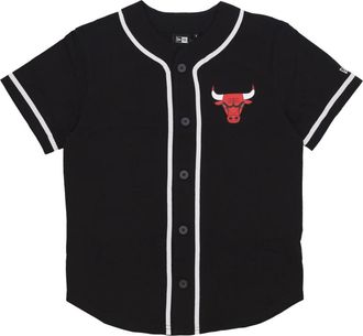 New Era Chicago Bulls Baseball Jersey Zwart/Rood - Heren - Fitness - Zwart - S - Katoen - Fitness