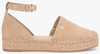 Tommy Hilfiger Womens Suede Platform Espadrille - Beige - US 6.5 / EU 37