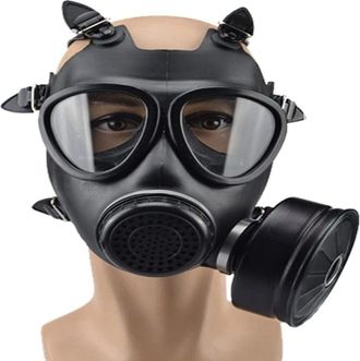 OEM Mascarilla Facial De Silicona Con Doble Filtraci&oacute;n Y Gafas Integradas, Para Pintar, Soldar Y Trabajar La Madera