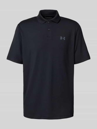 Under Armour Regular Fit Poloshirt mit Logo und Knopfleiste in Black, Gr&ouml;&szlig;e S