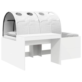 vidaXL Letto Con Tunnel 3 Pz Bianco Legno Ingegnerizzato Vidaxl